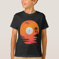 Disco de vinilo retro diseño playa marina tornames