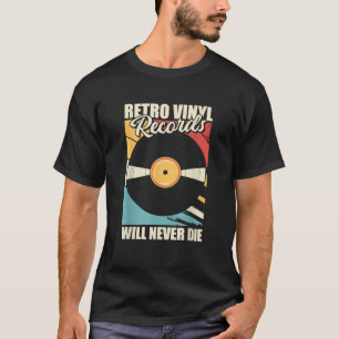 Camiseta Disco de vinilo retro Lp Disco de vinilo vintage R