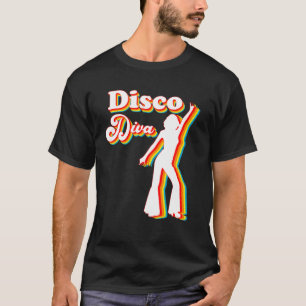 Camiseta Disco diva   60S 70S Traje De Fiesta De Vestimenta