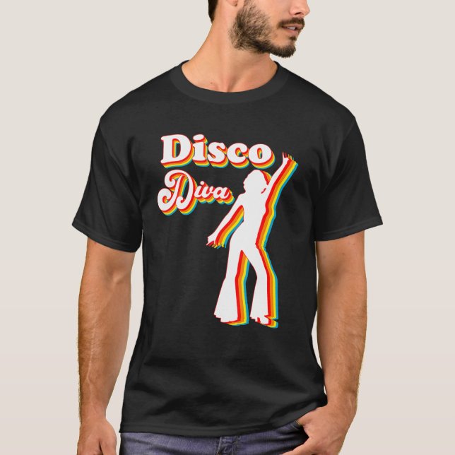 Camiseta Disco diva | 60S 70S Traje De Fiesta De Vestimenta (Anverso)