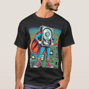 Camiseta Disco duro de superhéroes retro - Inspirado en la 