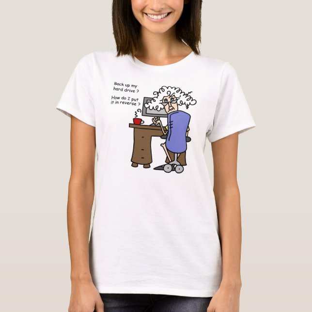 Camiseta Disco duro de vuelta cómico (Anverso)