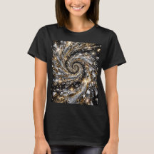Disco espiral vórtice de oro y plata