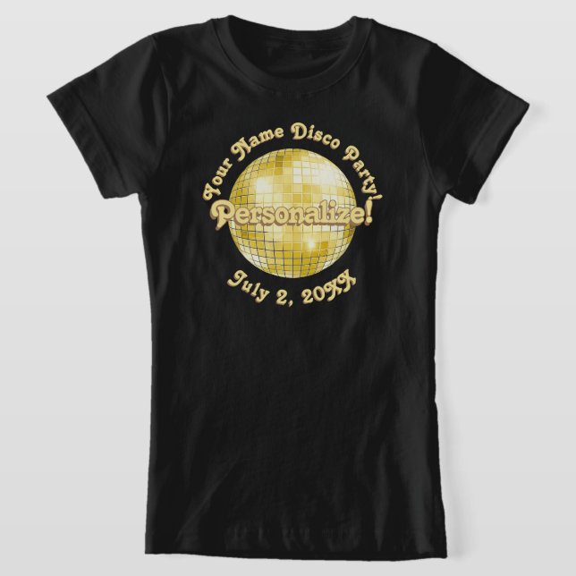Camiseta disco Gold Retro PERSONALIZADA (Distribución)