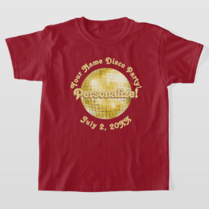 Camiseta disco Gold Retro PERSONALIZADA