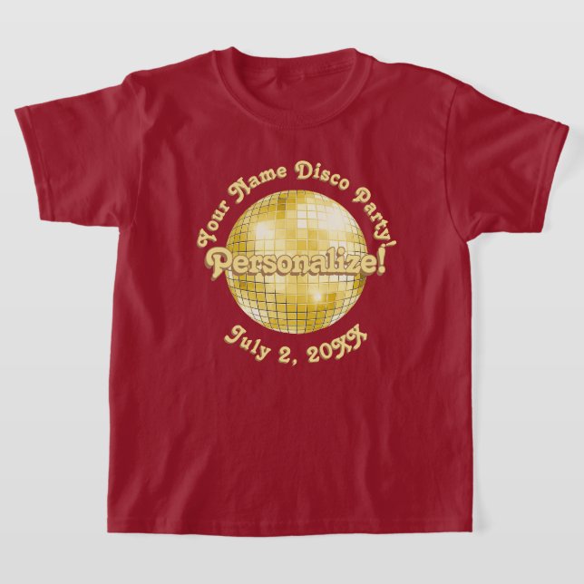 Camiseta disco Gold Retro PERSONALIZADA (Distribución)