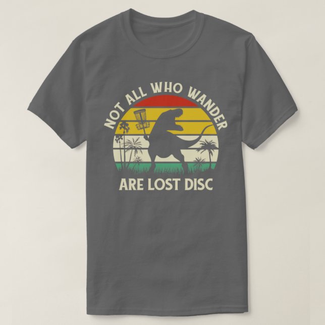 Camiseta Disco Golf Dinosaur Disk Golfing (Diseño del anverso)