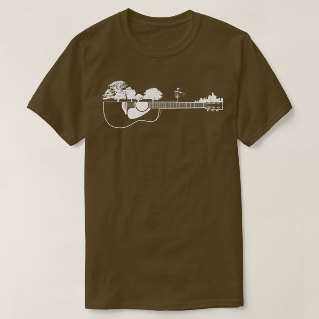 Camiseta Disco Golf Flying Sunset Guitar Art264 (Diseño del anverso)