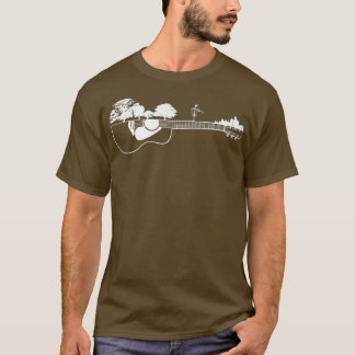 Camiseta Disco Golf Flying Sunset Guitar Art264