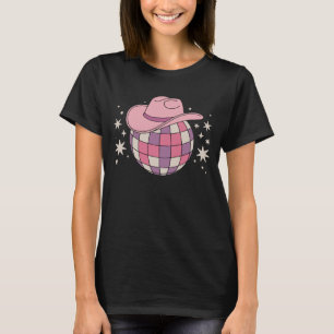 Camiseta Disco Gorra rosa Cowgirl Western Dance Disco Dance