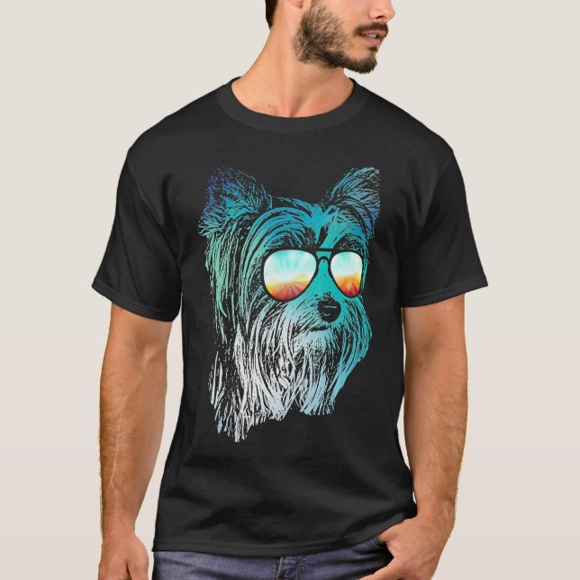 Camiseta Disco Groovy Biewer Terrier  Dog Gift (Anverso)