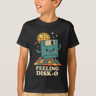 Camiseta Disco Kawaii Disquete Tecnología Retro Bromas 80s