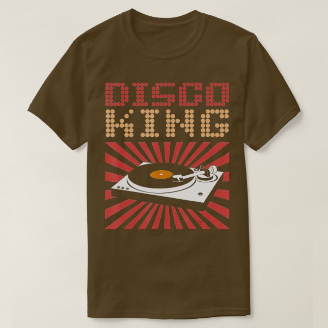 Camiseta Disco King 70 Disco Retro de cosecha temática (Diseño del anverso)