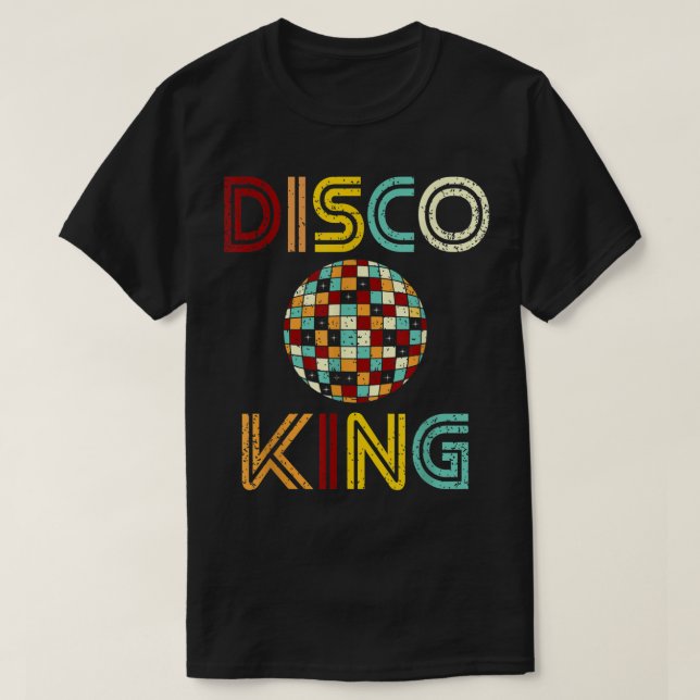 Camiseta Disco King Mens Danza con problemas de los años 70 (Diseño del anverso)