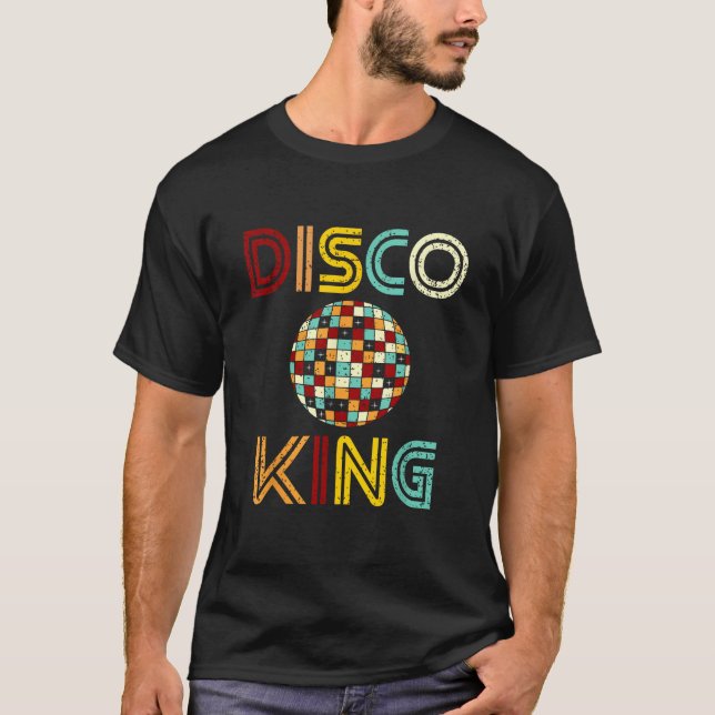 Camiseta Disco King Mens Danza con problemas de los años 70 (Anverso)