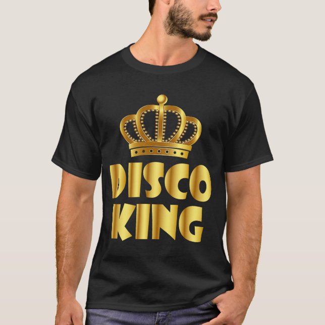 Camiseta Disco King Roller Disco Set Retro 70 Costume F (Anverso)