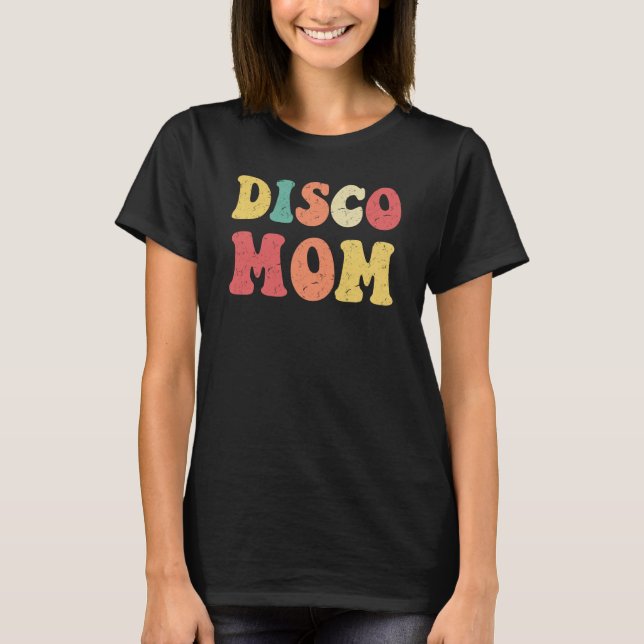 Camiseta Disco Mom 1970s Disco Queen Matching Couple (Anverso)