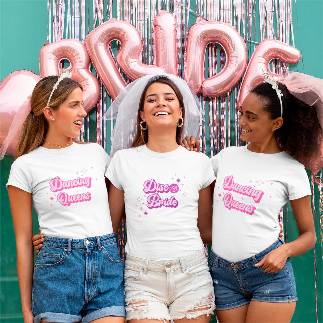 Camiseta Disco Novia Surco Rosa Bachelorette T-Shirt (Subido por el creador)