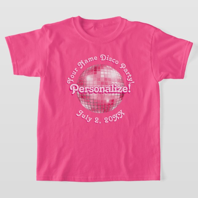 Camiseta Disco Óptica Retro Rosa PERSONALIZADA (Distribución)