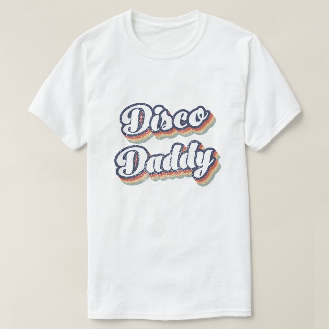 Camiseta Disco papá de los 70, disfraces para hombres de 19 (Diseño del anverso)