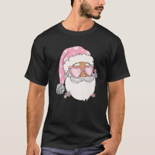 Camiseta Disco Santa Claus Navidades rosados