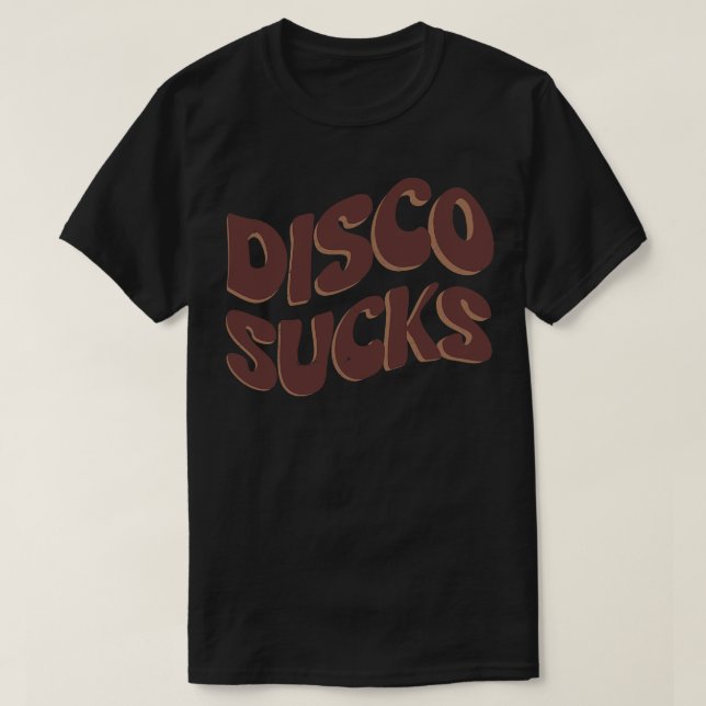 Camiseta Disco Sucks Brown Vintage (Diseño del anverso)