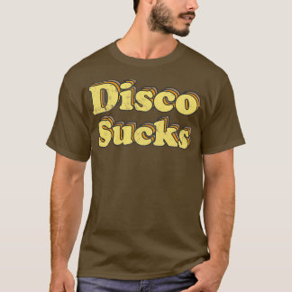 Camiseta Disco Sucks Retro Arte de Palabras de los 70