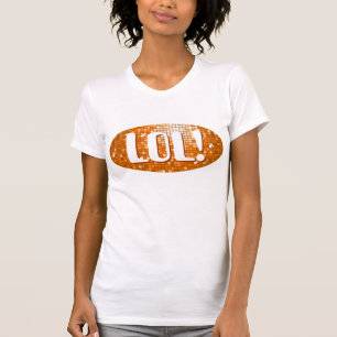 Camiseta Disco Tiles Naranja '¡LOL!' señoras petit white
