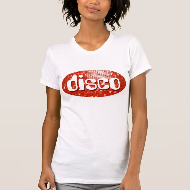 Camiseta Disco Tiles Red 'disco' señoras petit white (Anverso)