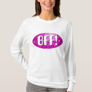 Camiseta Disco Tiles Rosa 'BFF!' señoras manga larga