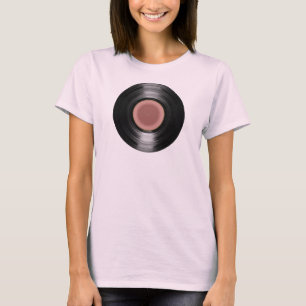 Camiseta disco vinílico de música fría