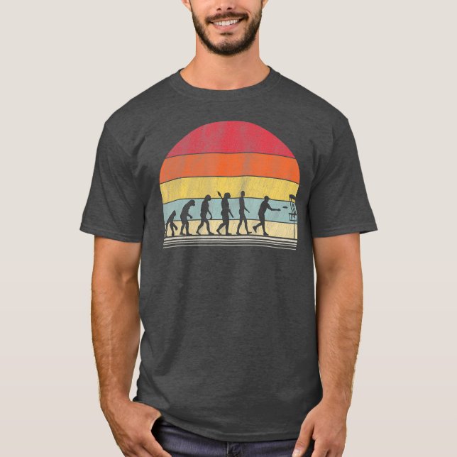 Camiseta Disco Vintage Golf Gift Retro Evolution Disc (Anverso)