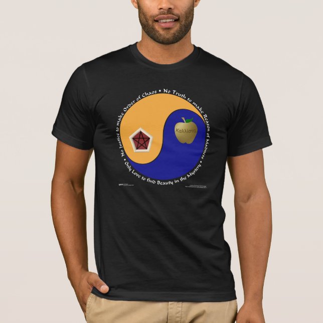 Camiseta Discordian Chao (camisetas oscuro) (Anverso)
