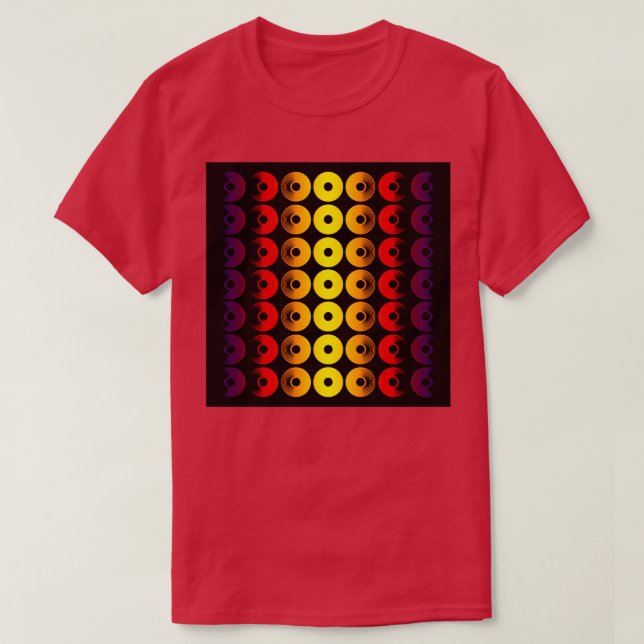 Camiseta Discos abstractos de cerámica (Diseño del anverso)