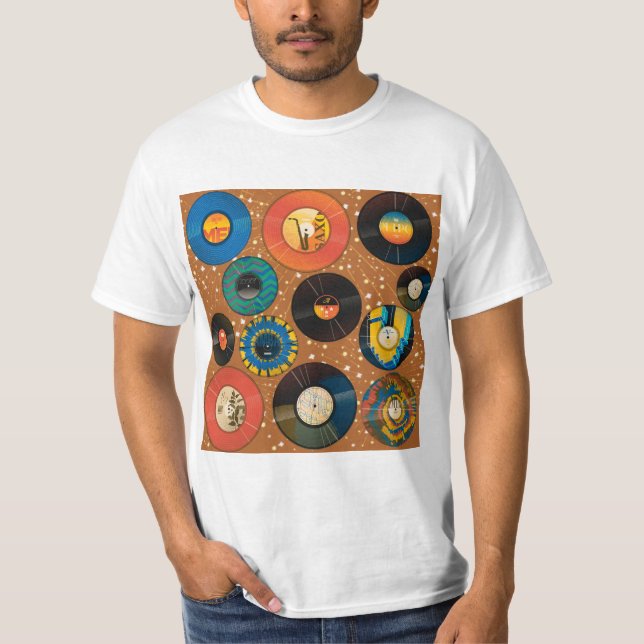 CAMISETA DISCOS DE ACETATO PATRÓN (Anverso)