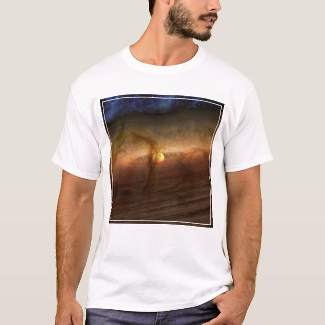 Camiseta Discos De Estrellas De Círculo De Material De Form (Anverso)