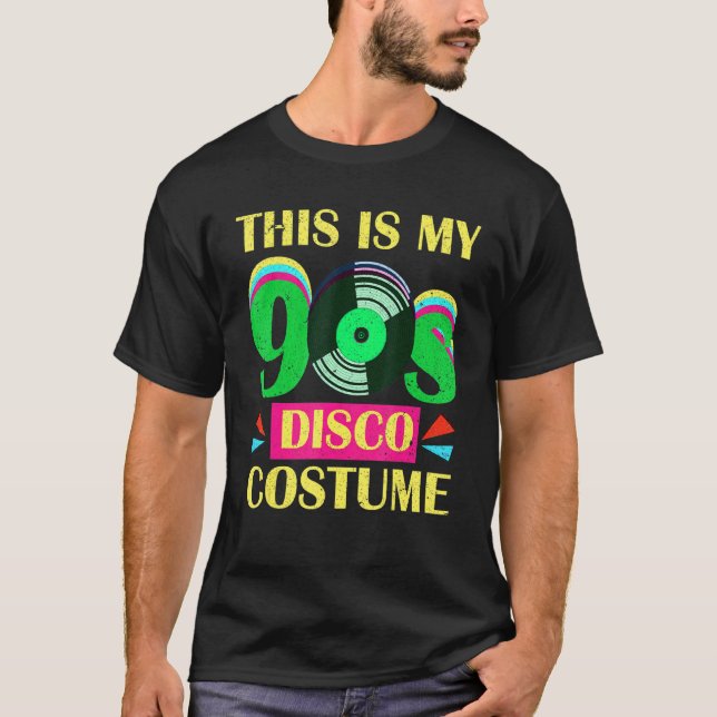 Camiseta Discostume de disco de los años 90 Fiesta temática (Anverso)