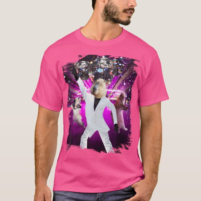 Camiseta Discoteca Capybara Dancing Funny (Anverso)
