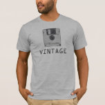 Camiseta Discoteca de época<br><div class="desc">Esta divertida camiseta con tema de computadora presenta un disquete de la vieja escuela y la palabra Vintage debajo. Una imagen nostálgica para los geeks,  técnicos y cualquiera que use computadoras.</div>