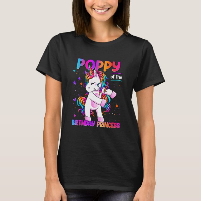 Camiseta Discoteca de la princesa de cumpleaños, Chica Dabb (Anverso)