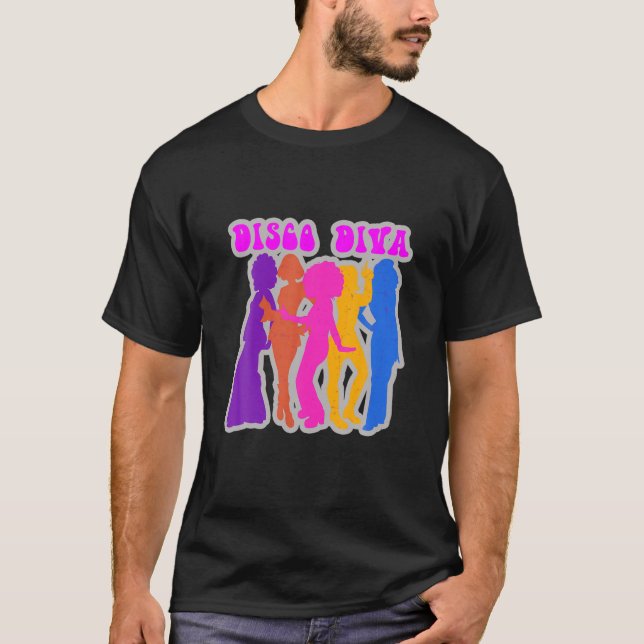 Camiseta Discoteca Diva Disco Set Mujeres Disco Chica Costu (Anverso)