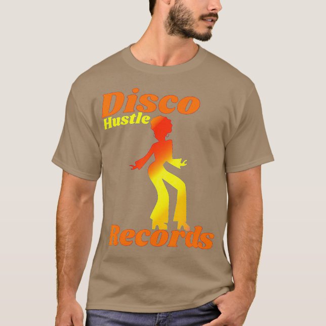 Camiseta Discoteca Hustle Records de los años 1970 Camisas  (Anverso)