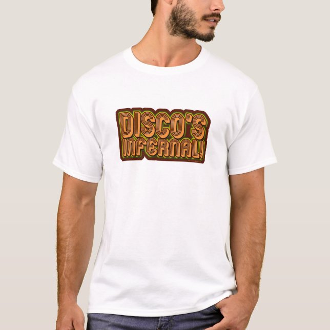 Camiseta Discoteca Infernal Funny Boogie Parody Slogan (Anverso)