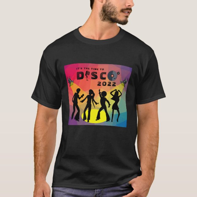 Camiseta Discoteca, pista de baile, retro, multicolor (Anverso)