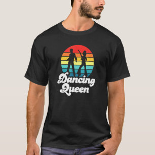 Camiseta Discoteca retro de los años 70 bailando en la rein