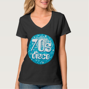 Camiseta Discoteca Tiles Blue '70s Disco' mujeres negro vér