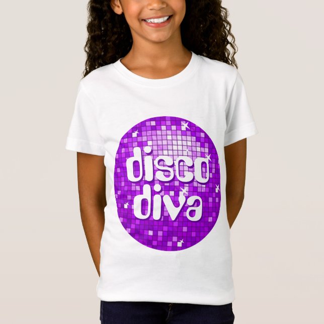Camiseta Discoteca Tiles chicas Purple "disco diva" (Anverso)