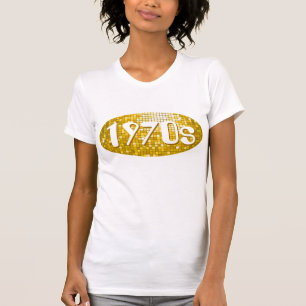 Camiseta Discoteca Tiles "Gold" '1970's' pequeño blanco