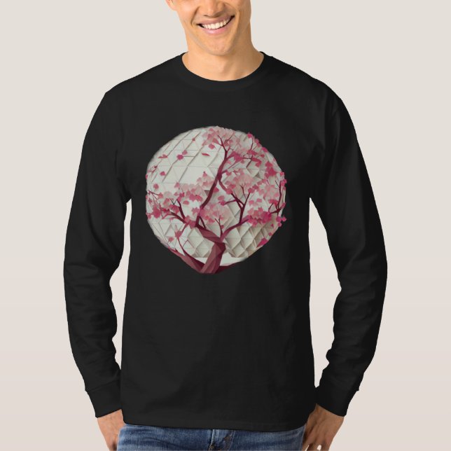 Camiseta Discover the Beauty of Nature with Geometric Cherr (Anverso)