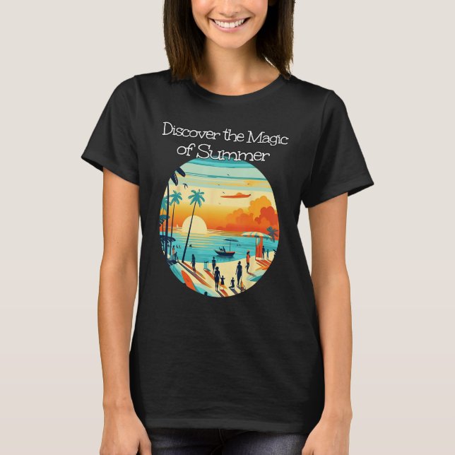 Camiseta Discover the Magic of Sea and Sunset with Friends  (Anverso)